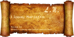 Lippay Marietta névjegykártya